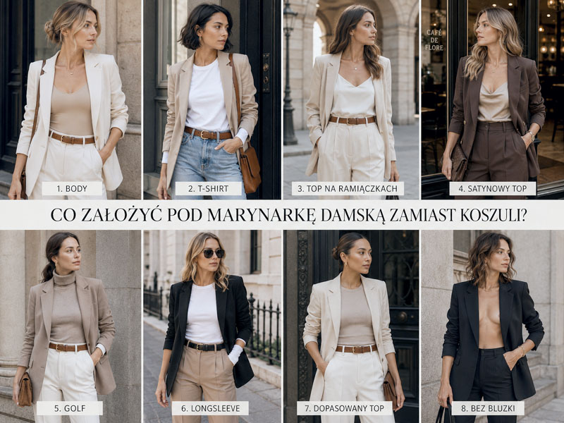 Stylizacje z marynarką damską